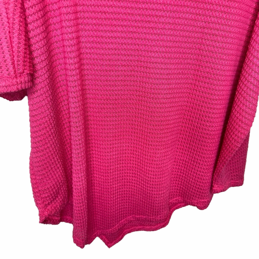 NWOT Heimish Hot Pink Asymmetrical Blouse Size Small - Picture 7 of 9